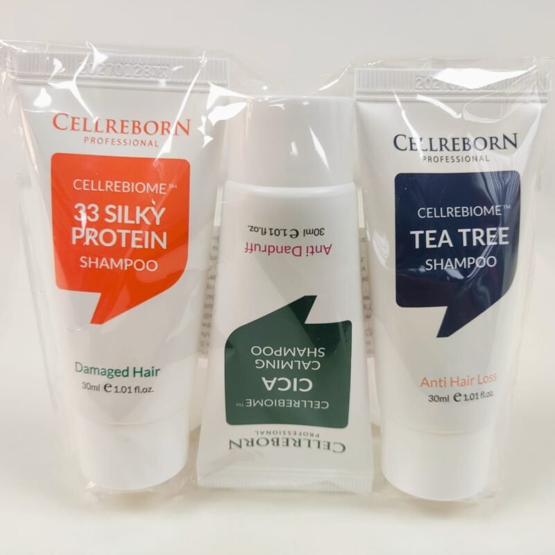 CELLREBORN Shampoo Travel Kits : Tea Tree + Cica Calming + 33 Silky Protein