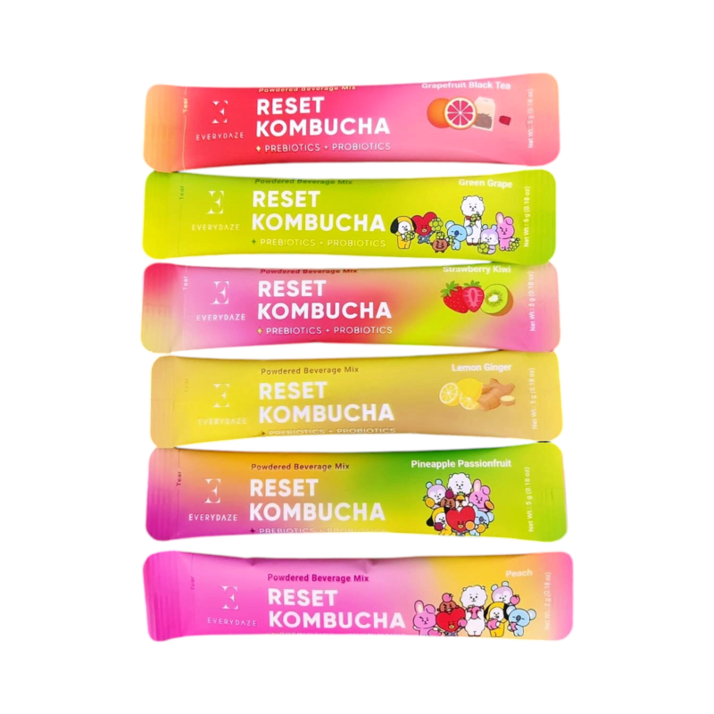 Everydaze Reset Kombucha Set 5 flavours + 1 for free